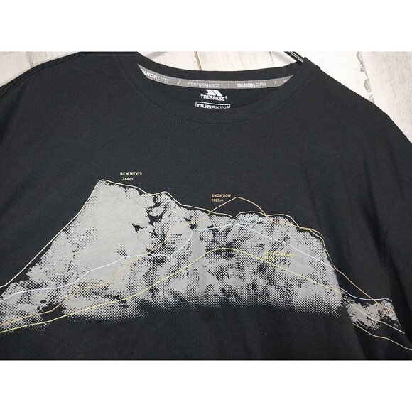 Trespass Wrenburyton Mens Long Sleeve Top with Quick Dry 3XL Black - Picture 2 of 7